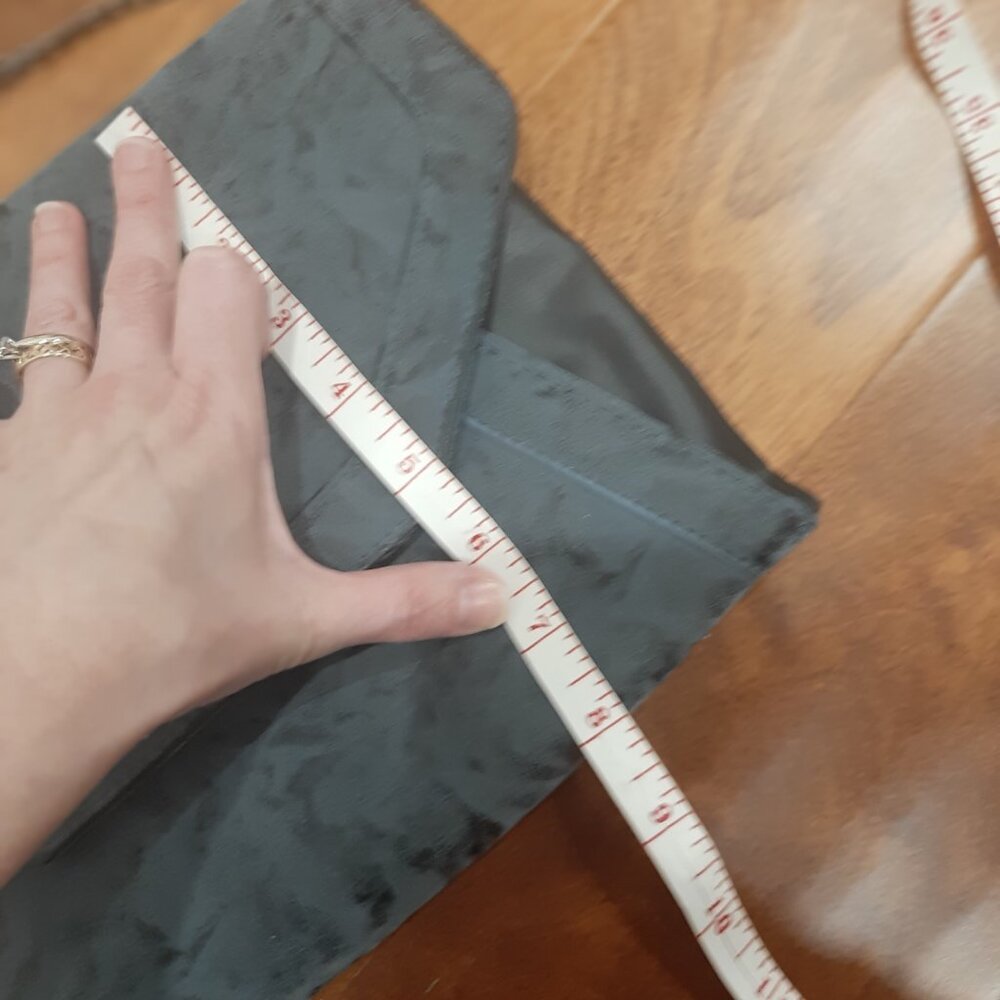 Charcoal minimalist baddie whimsygoth oversized evening bag faux leather - Picture 2 of 15